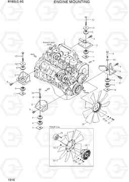 1010 ENGINE MOUNTING R160LC-9S(BRAZIL), Hyundai