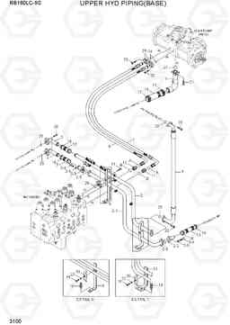 3100 UPPER HYD PIPING(BASE) R160LC-9S(BRAZIL), Hyundai