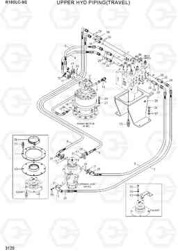 3120 UPPER HYD PIPING(TRAVEL) R160LC-9S(BRAZIL), Hyundai