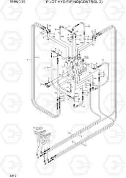 3210 PILOT HYD PIPING(CONTROL 2) R160LC-9S(BRAZIL), Hyundai