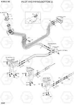 3240 PILOT HYD PIPING(BOTTOM 2) R160LC-9S(BRAZIL), Hyundai