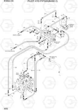 3252 PILOT HYD PIPING(BASE 2) R160LC-9S(BRAZIL), Hyundai