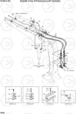 3405 BOOM HYD PIPING(ADJUST BOOM) R160LC-9S(BRAZIL), Hyundai