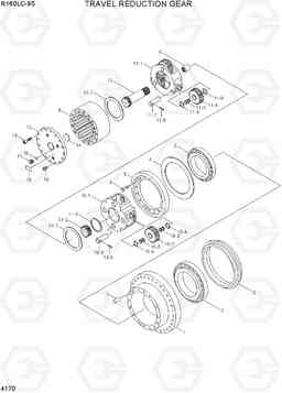 4170 TRAVEL REDUCTION GEAR R160LC-9S(BRAZIL), Hyundai