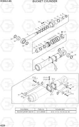 4220 BUCKET CYLINDER R160LC-9S(BRAZIL), Hyundai