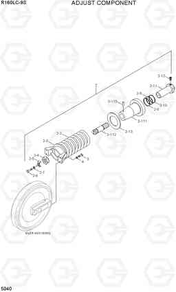 5040 ADJUST COMPONENT R160LC-9S(BRAZIL), Hyundai