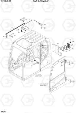 6030 CAB ASSY(2/4) R160LC-9S(BRAZIL), Hyundai