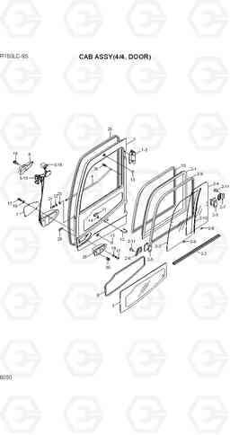 6050 CAB ASSY(4/4, DOOR) R160LC-9S(BRAZIL), Hyundai