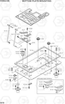 6170 BOTTOM PLATE MOUNTING R160LC-9S(BRAZIL), Hyundai