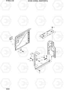 6240 SIDE COWL ASSY(RH) R160LC-9S(BRAZIL), Hyundai