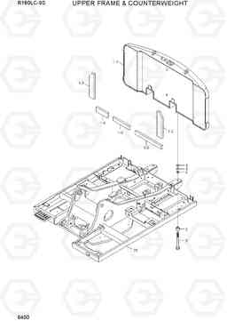 6400 UPPER FRAME & COUNTERWEIGHT R160LC-9S(BRAZIL), Hyundai