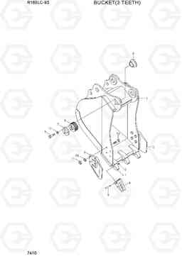 7410 BUCKET(3 TEETH) R160LC-9S(BRAZIL), Hyundai