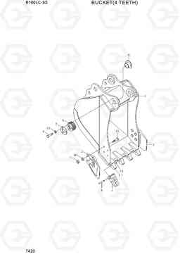 7420 BUCKET(4 TEETH) R160LC-9S(BRAZIL), Hyundai