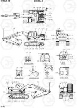 8100 DECALS R160LC-9S(BRAZIL), Hyundai