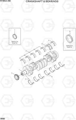 9060 CRANKSHAFT & BEARINGS R160LC-9S(BRAZIL), Hyundai