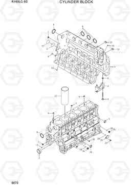 9070 CYLINDER BLOCK R160LC-9S(BRAZIL), Hyundai