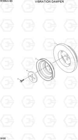 9100 VIBRATION DAMPER R160LC-9S(BRAZIL), Hyundai