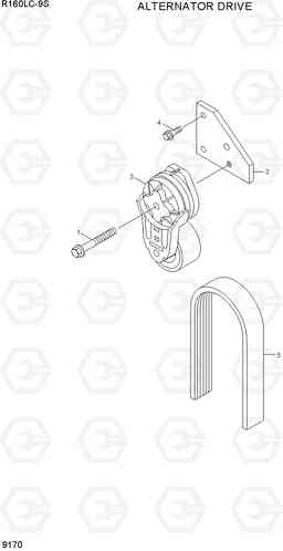 9170 ALTERNATOR DRIVE R160LC-9S(BRAZIL), Hyundai