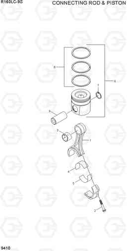 9410 CONNECTING ROD & PISTON R160LC-9S(BRAZIL), Hyundai