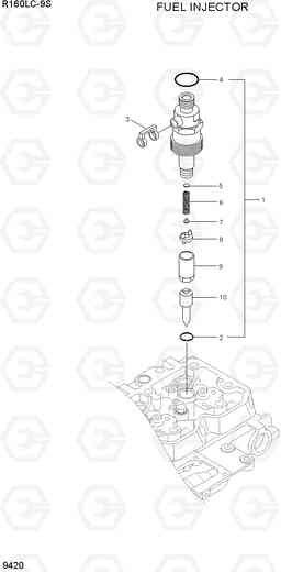 9420 FUEL INJECTOR R160LC-9S(BRAZIL), Hyundai