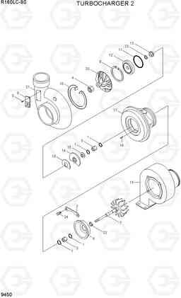 9450 TURBOCHARGER 2 R160LC-9S(BRAZIL), Hyundai