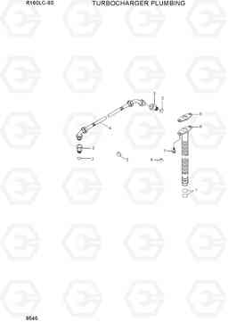 9545 TURBOCHARGER PLUMPING R160LC-9S(BRAZIL), Hyundai