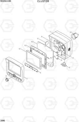 2085 CLUSTER R220LC-9S(BRAZIL), Hyundai