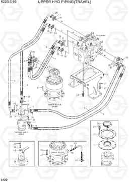3120 UPPER HYD PIPING(TRAVEL) R220LC-9S(BRAZIL), Hyundai