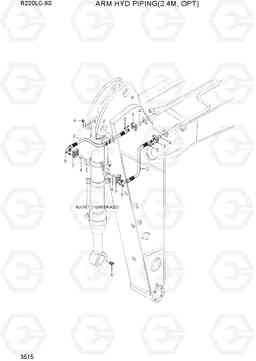 3515 ARM HYD PIPING(2.4M, OPT) R220LC-9S(BRAZIL), Hyundai