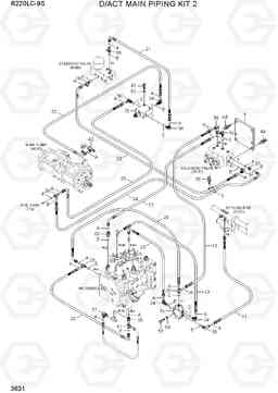 3631 D/ACT MAIN PIPING KIT 2 R220LC-9S(BRAZIL), Hyundai