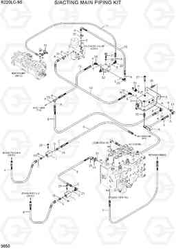 3650 S/ACTING MAIN PIPING KIT R220LC-9S(BRAZIL), Hyundai