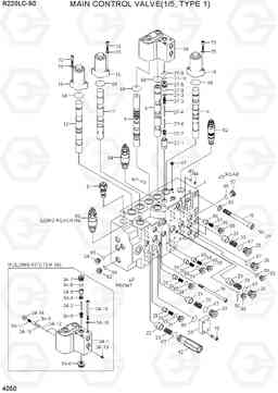 4050 MAIN CONTROL VALVE(1/5, TYPE 1) R220LC-9S(BRAZIL), Hyundai