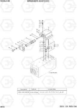 4610 BREAKER ASSY(2/3) R220LC-9S(BRAZIL), Hyundai