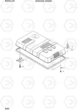 6250 ENGINE HOOD R220LC-9S(BRAZIL), Hyundai