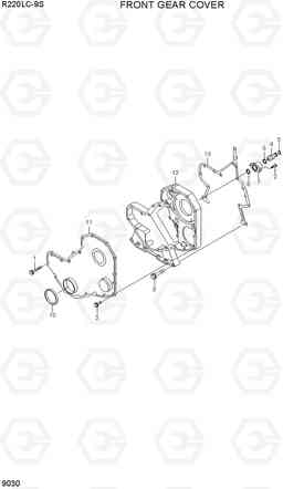 9030 FRONT GEAR COVER R220LC-9S(BRAZIL), Hyundai