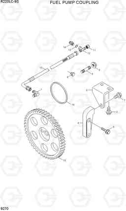 9270 FUEL PUMP COUPLING R220LC-9S(BRAZIL), Hyundai