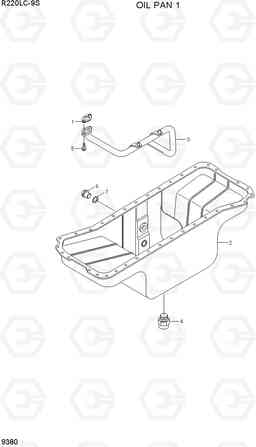 9380 OIL PAN 1 R220LC-9S(BRAZIL), Hyundai