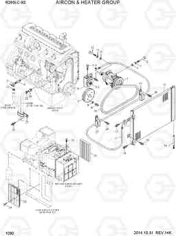 1090 AIRCON & HEATER GROUP R260LC-9S(BRAZIL), Hyundai