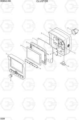 2220 CLUSTER R260LC-9S(BRAZIL), Hyundai