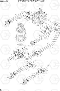 3110 UPPER HYD PIPING (ATTACH) R260LC-9S(BRAZIL), Hyundai