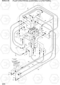 3223 PILOT HYD PIPING (CONTROL 3, 4-PATTERN) R260LC-9S(BRAZIL), Hyundai