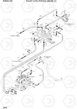 3240 PILOT HYD PIPING (BASE 2) R260LC-9S(BRAZIL), Hyundai