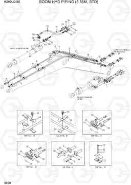 3400 BOOM HYD PIPING (5.85M, STD) R260LC-9S(BRAZIL), Hyundai