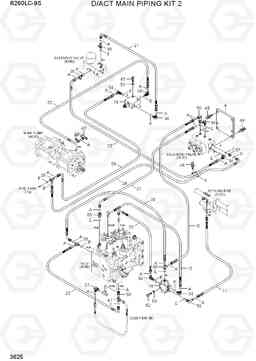 3625 D/ACT MAIN PIPING KIT 2 R260LC-9S(BRAZIL), Hyundai