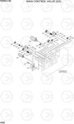 4090 MAIN CONTROL VALVE (5/5) R260LC-9S(BRAZIL), Hyundai