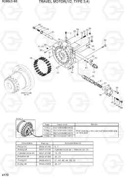 4170 TRAVEL MOTOR (1/2, TYPE 3,4) R260LC-9S(BRAZIL), Hyundai