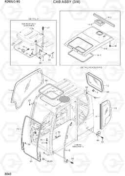 6040 CAB ASSY (3/4) R260LC-9S(BRAZIL), Hyundai