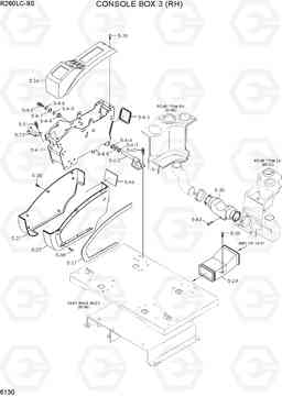 6130 CONSOLE BOX 3 (RH) R260LC-9S(BRAZIL), Hyundai
