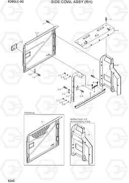 6240 SIDE COWL ASSY (RH) R260LC-9S(BRAZIL), Hyundai