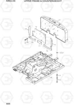 6400 UPPER FRAME & COUNTERWEIGHT R260LC-9S(BRAZIL), Hyundai